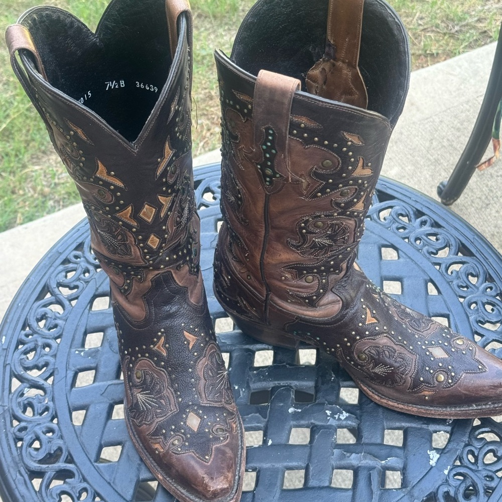 Lucchese  Handmade 1883 Studded Fiona Cowgirl Boots 7.5 Excellent condition!!!